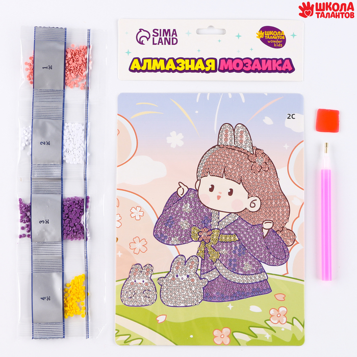 

Алмазная мозаика Школа талантов Мичико, 13,7х18,3 см, Мичико