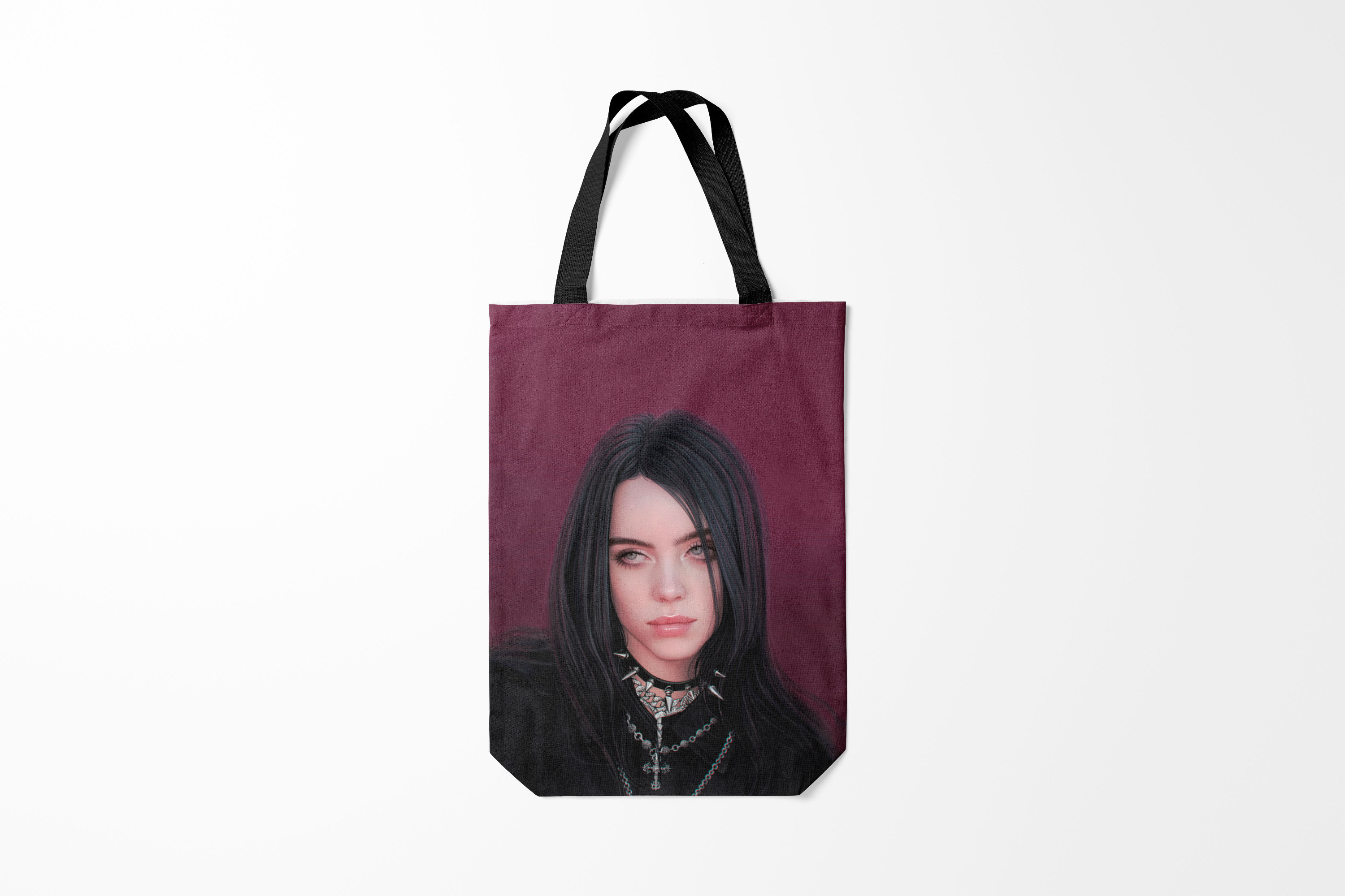 

Сумка шoппер унисекс Burnettie Billie Eilish Black, бордовый, Billie Eilish Black