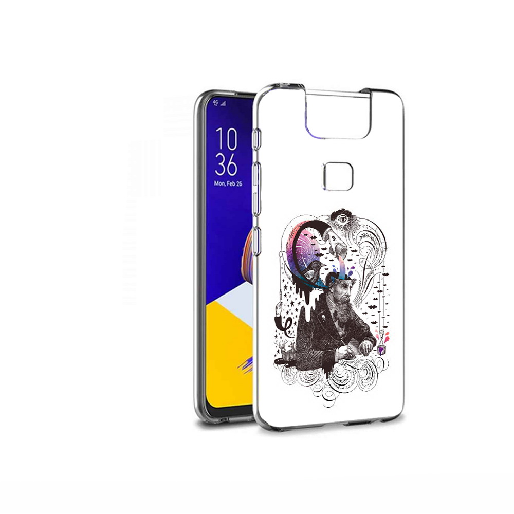 Чехол MyPads Tocco для Asus ZenFone 6 (ZS630KL) абстракция думающий мужчина