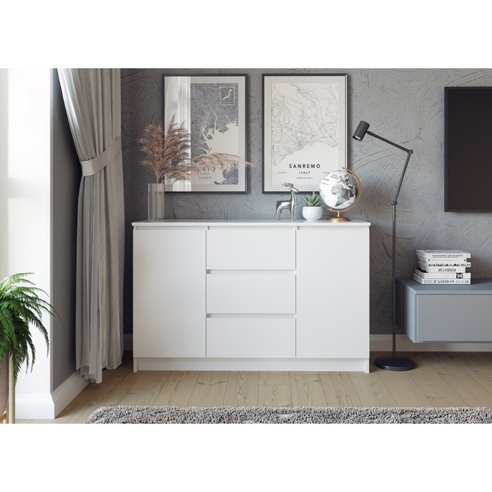 фото Комод мори 1204х404х770 белый nobrand