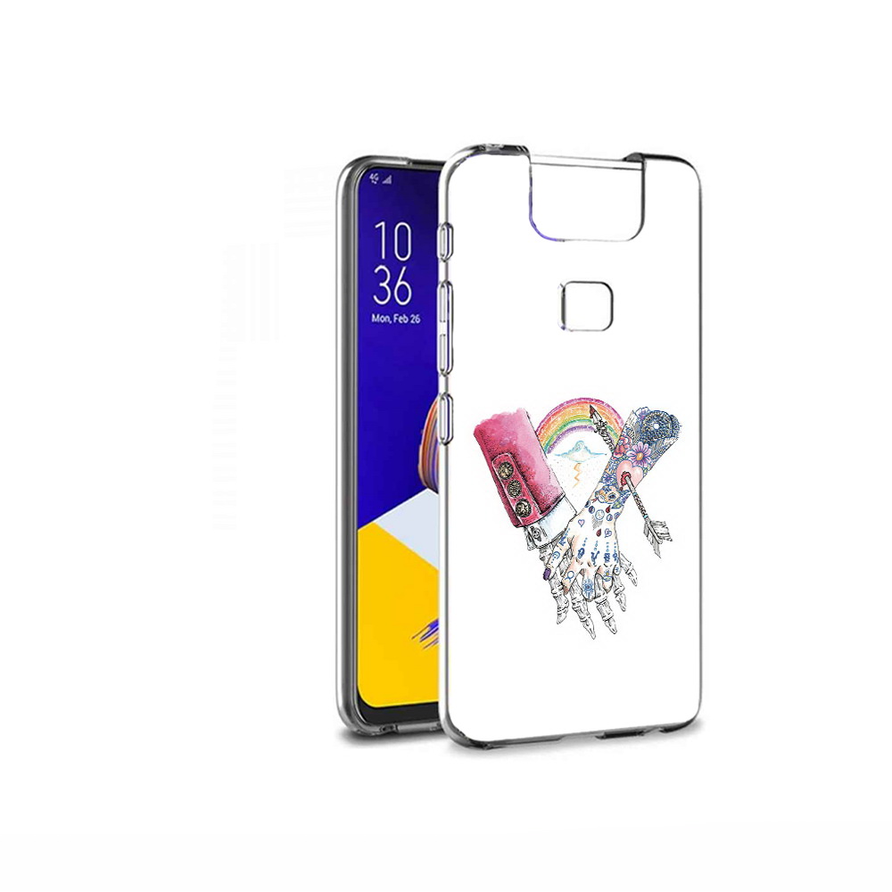 Чехол MyPads Tocco для Asus ZenFone 6 (ZS630KL) абстракция руки в татуировках