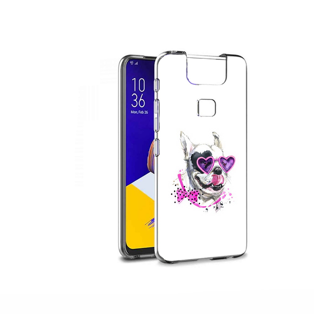 

Чехол MyPads Tocco для Asus ZenFone 6 (ZS630KL) акварельный пёс, Прозрачный, Tocco