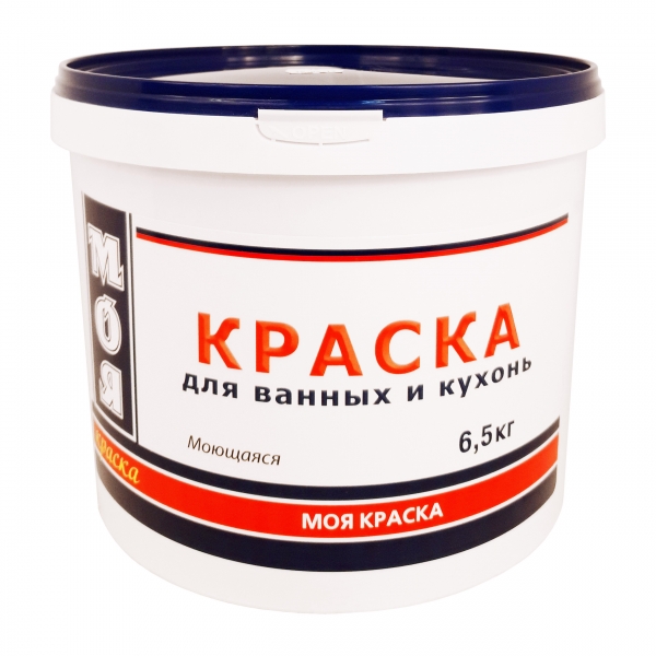 фото Краска вд моя краска моющаяся для ванных и кухонь 14 кг