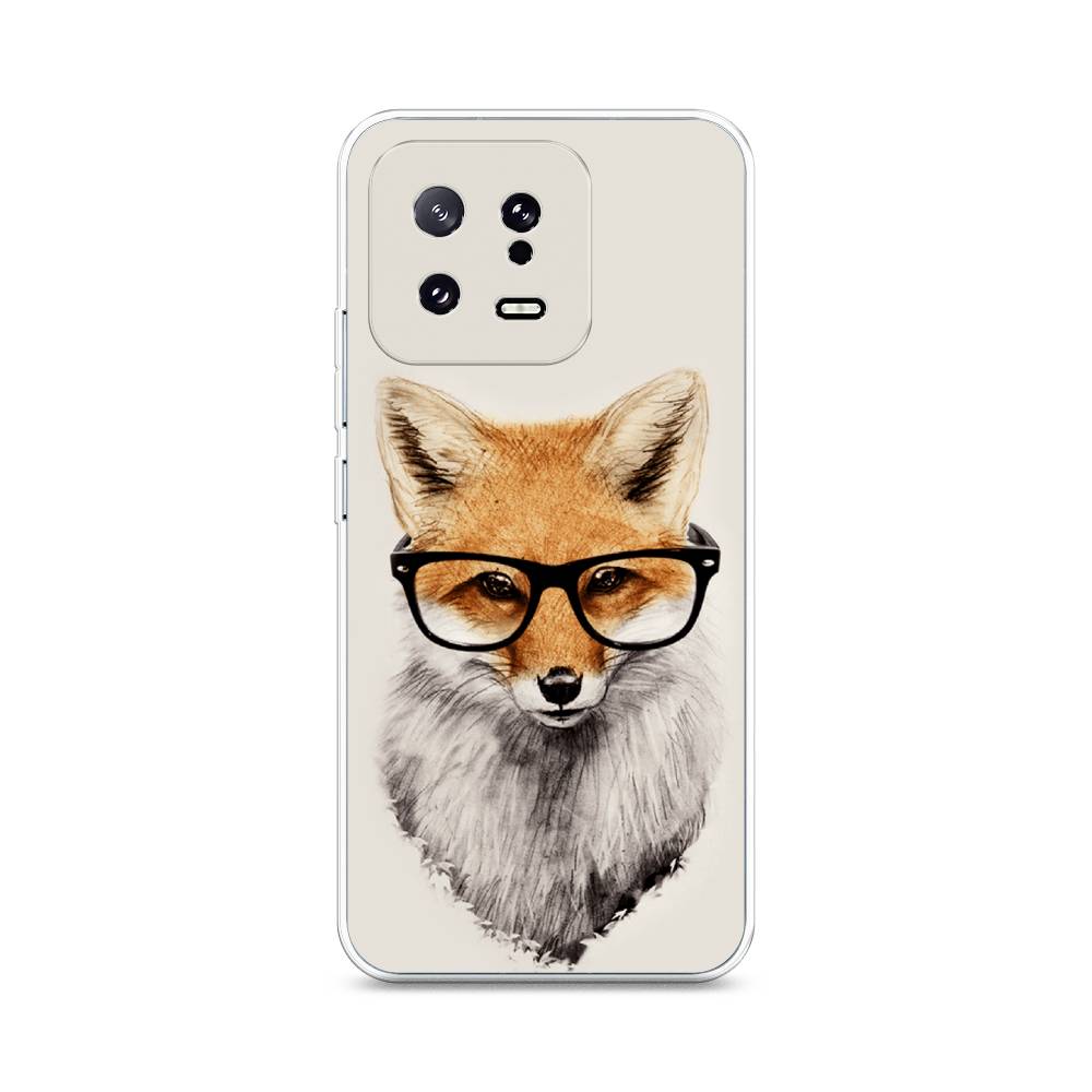 

Чехол Awog на Xiaomi 13 5G "Лиса в очках", Бежевый, 317250-10