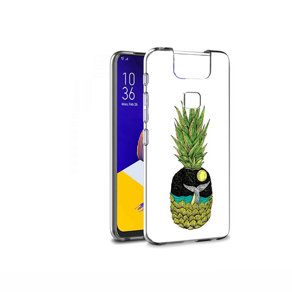 

Чехол MyPads Tocco для Asus ZenFone 6 (ZS630KL) ананас с китом, Прозрачный, Tocco