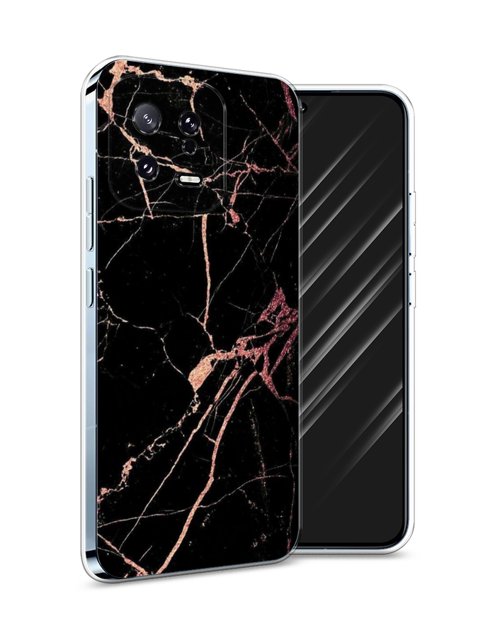 

Чехол Awog на Xiaomi 13 5G "Мрамор розовое золото", Черный;розовый, 317250-3