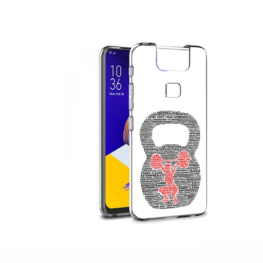 

Чехол MyPads Tocco для Asus ZenFone 6 (ZS630KL) бодибилдинг гиря из слов, Прозрачный, Tocco