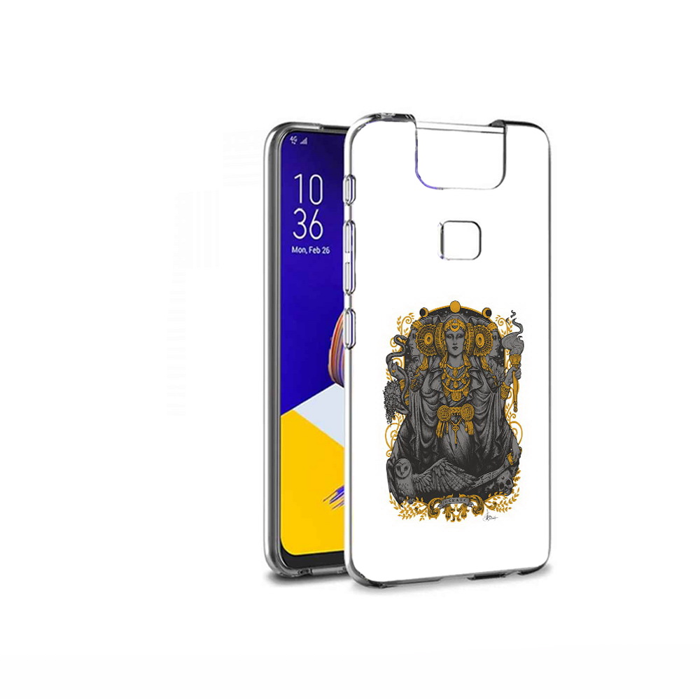 

Чехол MyPads Tocco для Asus ZenFone 6 (ZS630KL) божество с золотыми элементами, Прозрачный, Tocco