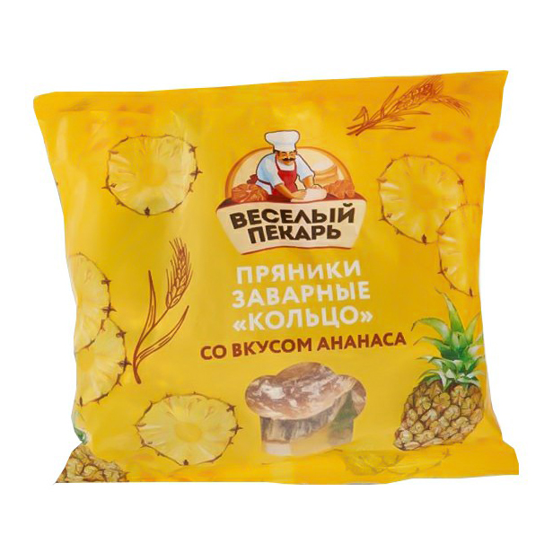 

Пряники Веселый Пекарь Кольцо ананаса 300 г