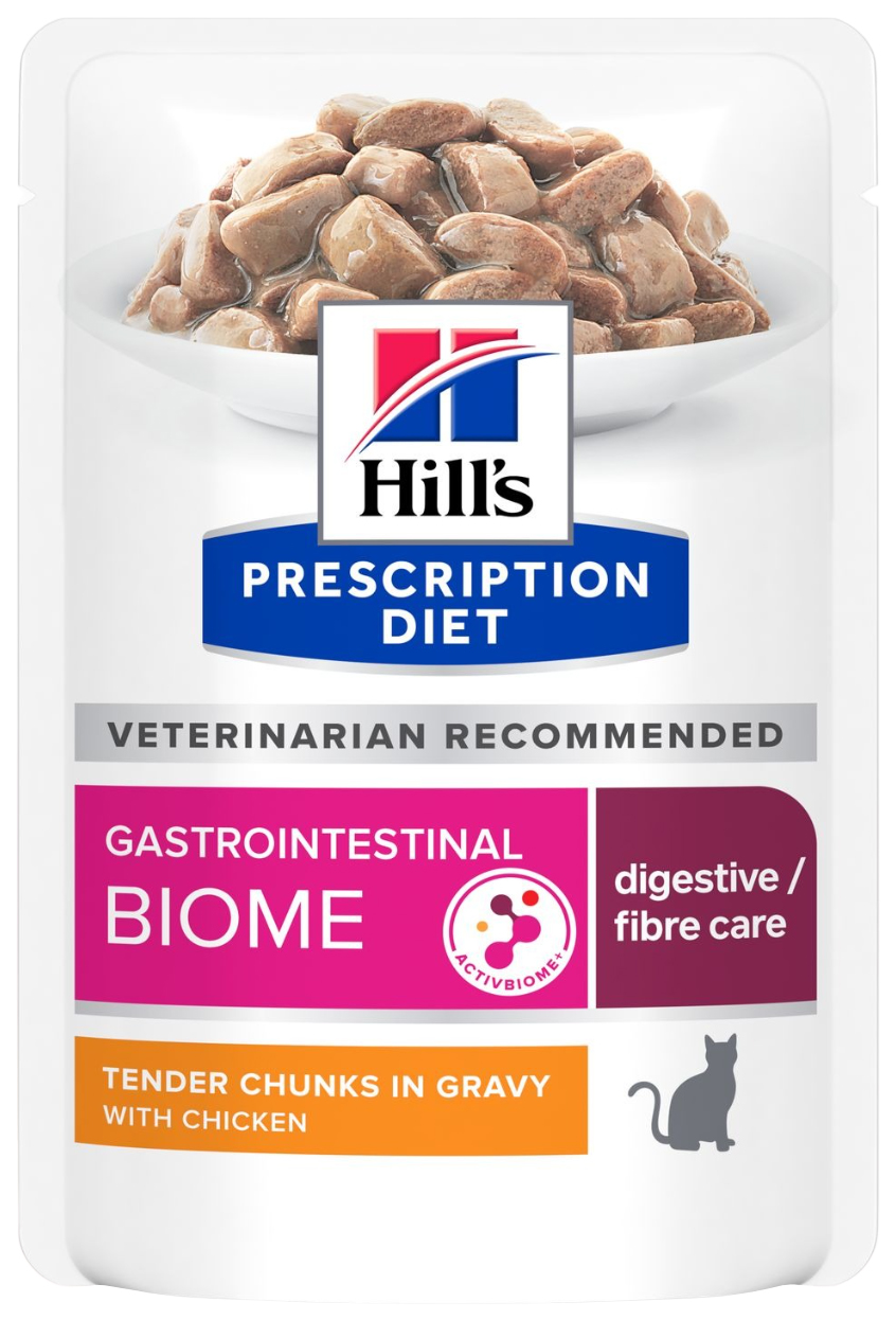 Влажный корм для кошек Hill's Prescription Diet Gastrointestinal Biome, с курицей, 85 г