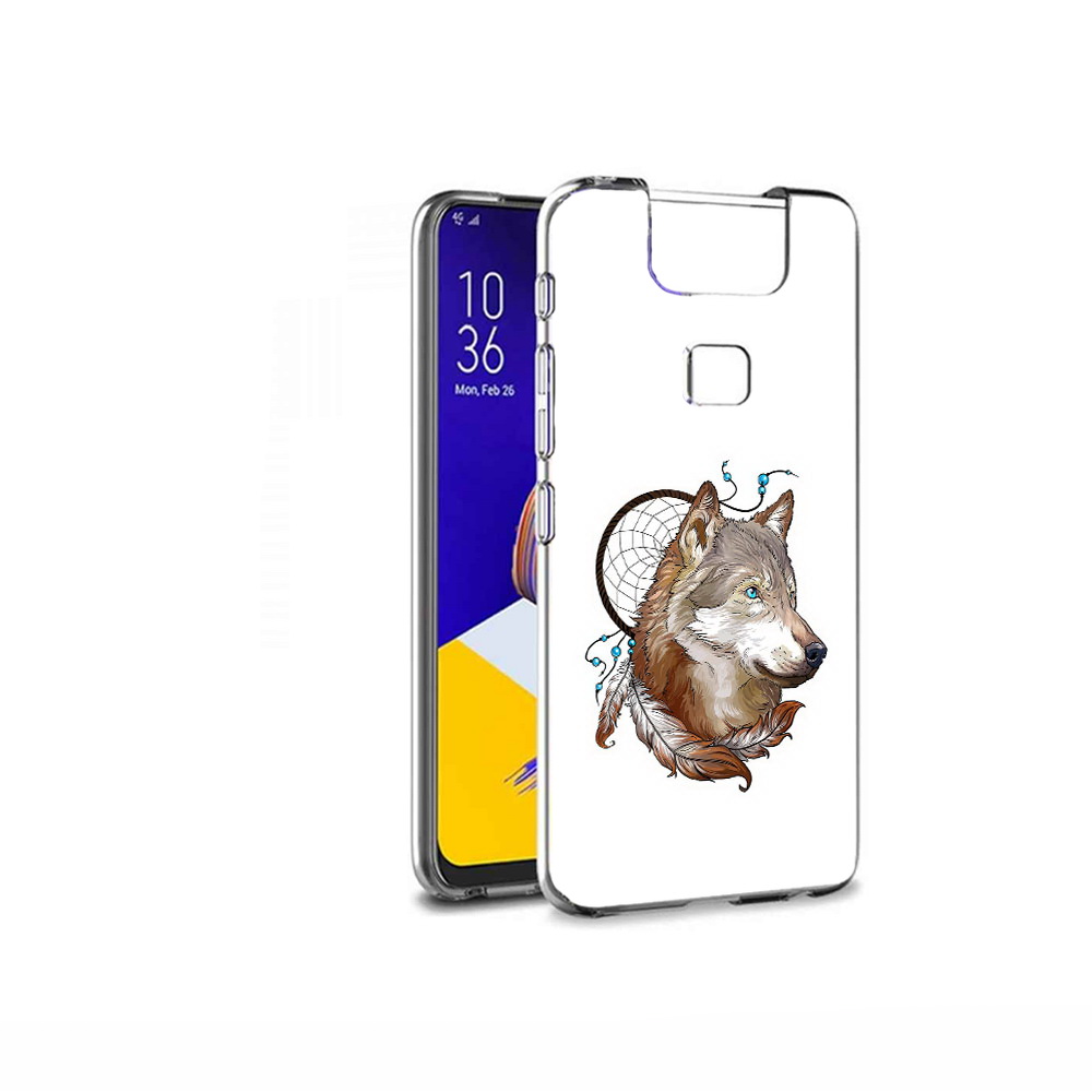 

Чехол MyPads Tocco для Asus ZenFone 6 (ZS630KL) волк и ловец снов, Прозрачный, Tocco