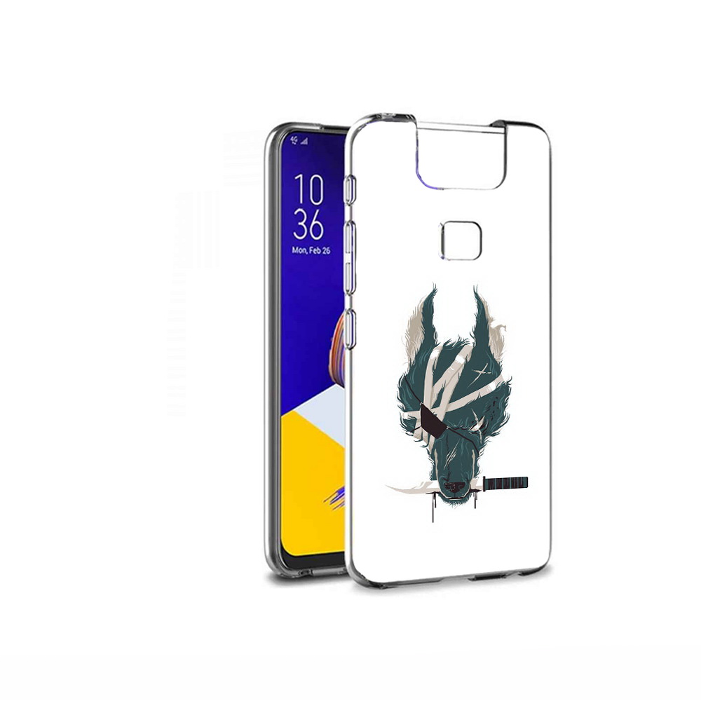 

Чехол MyPads Tocco для Asus ZenFone 6 (ZS630KL) волк-разбойник, Прозрачный, Tocco