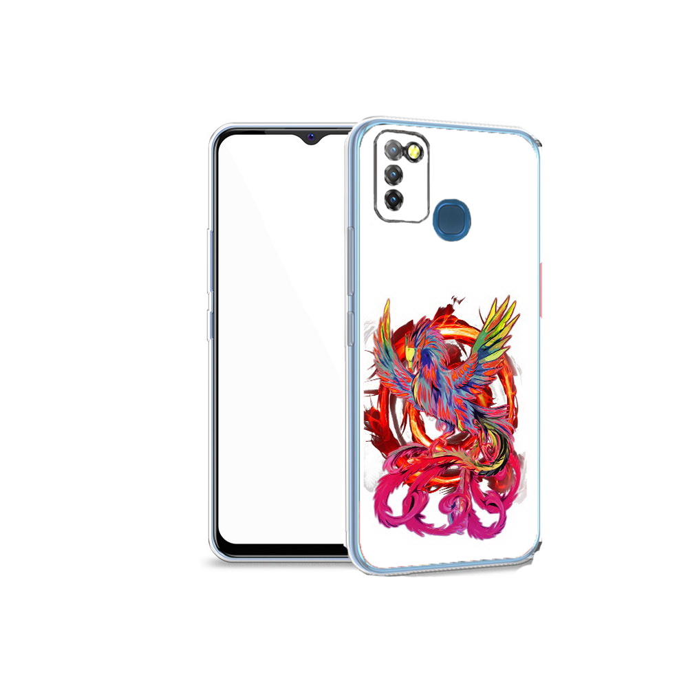 

Чехол MyPads Tocco для Infinix Hot 10 Lite красочный феникс, Прозрачный, Tocco