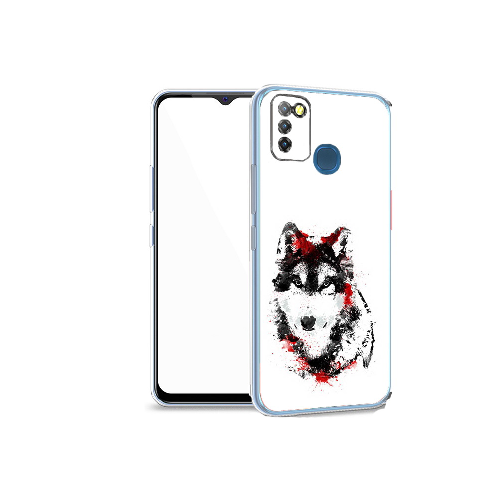 

Чехол MyPads Tocco для Infinix Hot 10 Lite кровавый волк, Прозрачный, Tocco