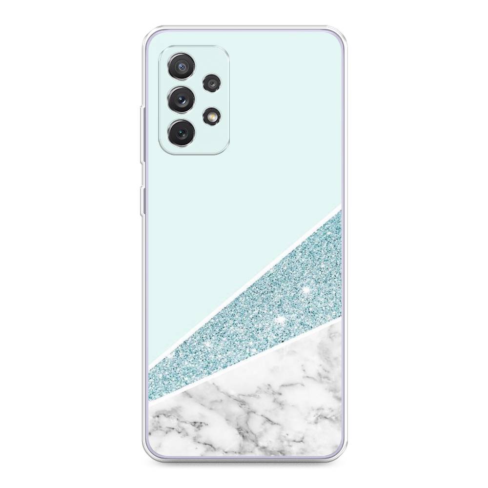 

Чехол Awog на Samsung Galaxy A73 / Самсунг A73 "Мрамор с голубыми блестками", Голубой;белый, 2104650-3