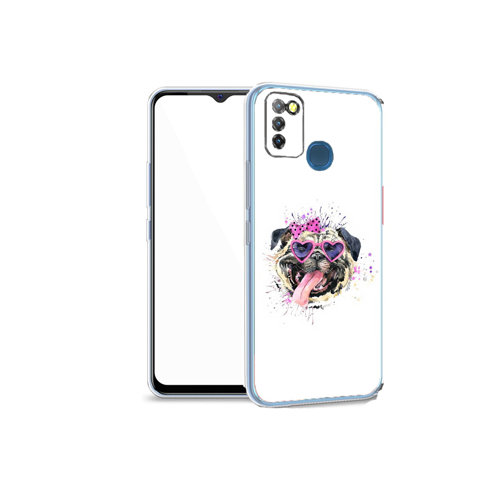 

Чехол MyPads Tocco для Infinix Hot 10 Lite Веселая собака, Прозрачный, Tocco