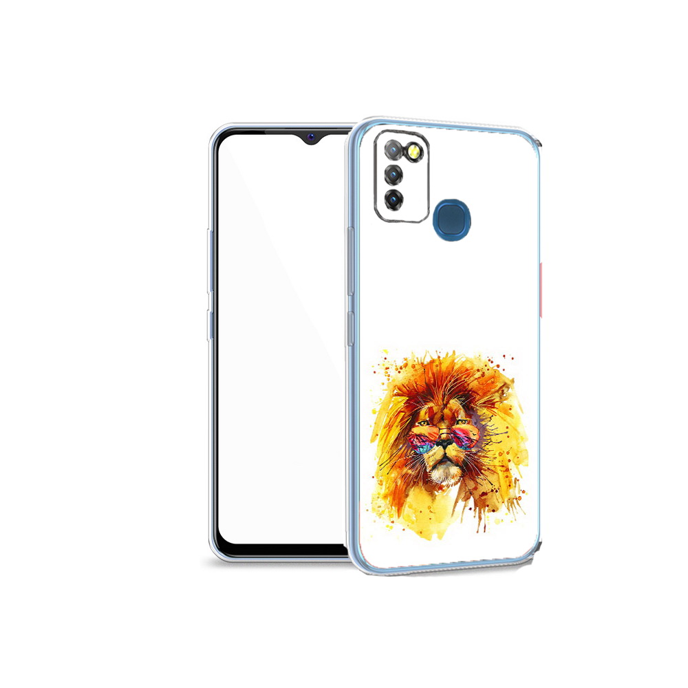 

Чехол MyPads Tocco для Infinix Hot 10 Lite лев в очках, Прозрачный, Tocco
