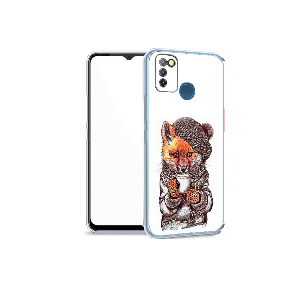 

Чехол MyPads Tocco для Infinix Hot 10 Lite лиса в шапке, Tocco
