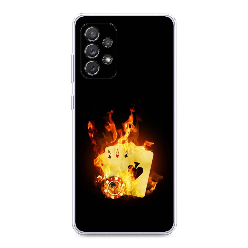 

Чехол Awog на Samsung Galaxy A73 / Самсунг A73 "Горящие карты", Черный;оранжевый, 2104650-9