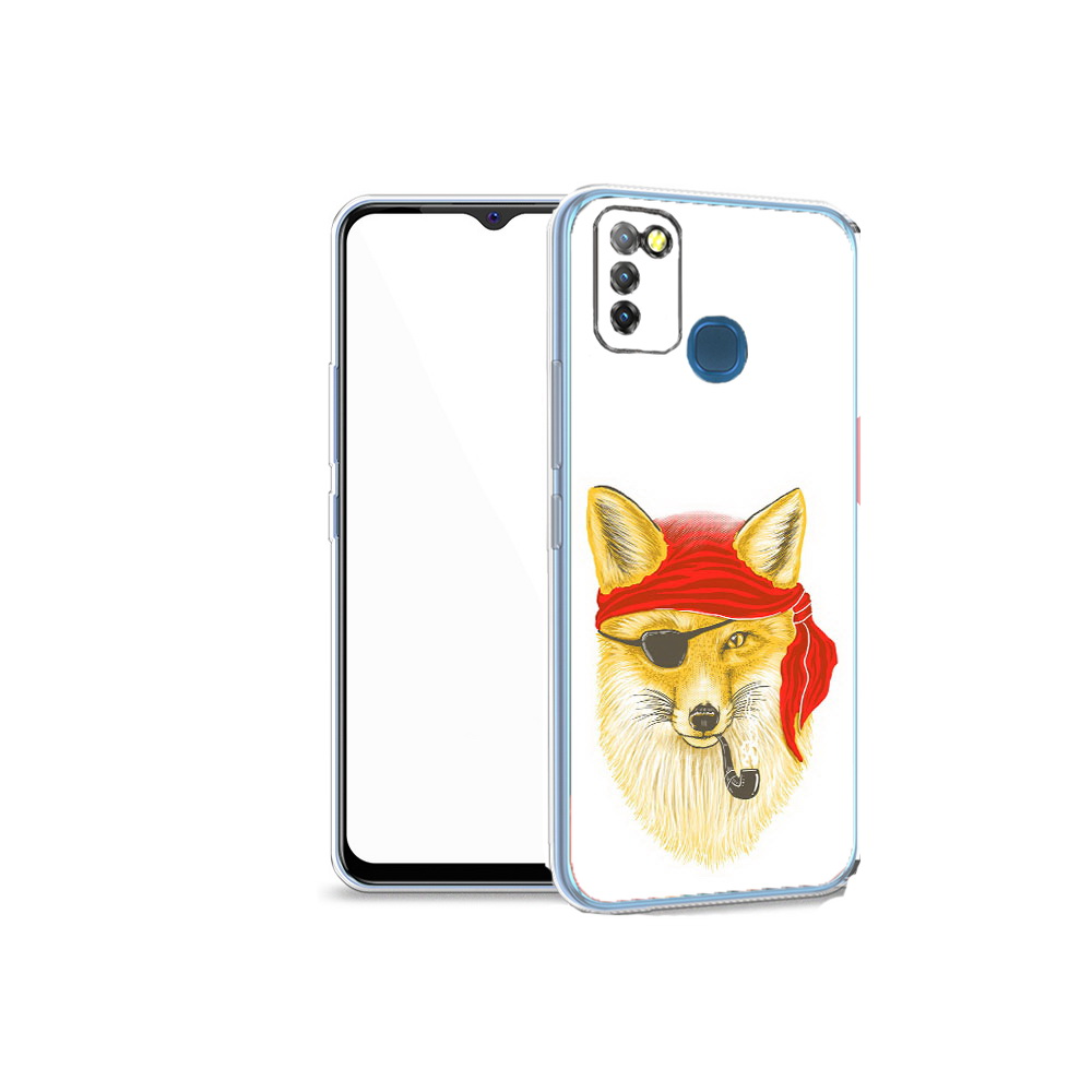 

Чехол MyPads Tocco для Infinix Hot 10 Lite лиса-пират, Прозрачный, Tocco