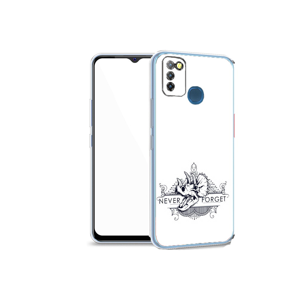 

Чехол MyPads Tocco для Infinix Hot 10 Lite логотип носорога никогда не забуду, Прозрачный, Tocco