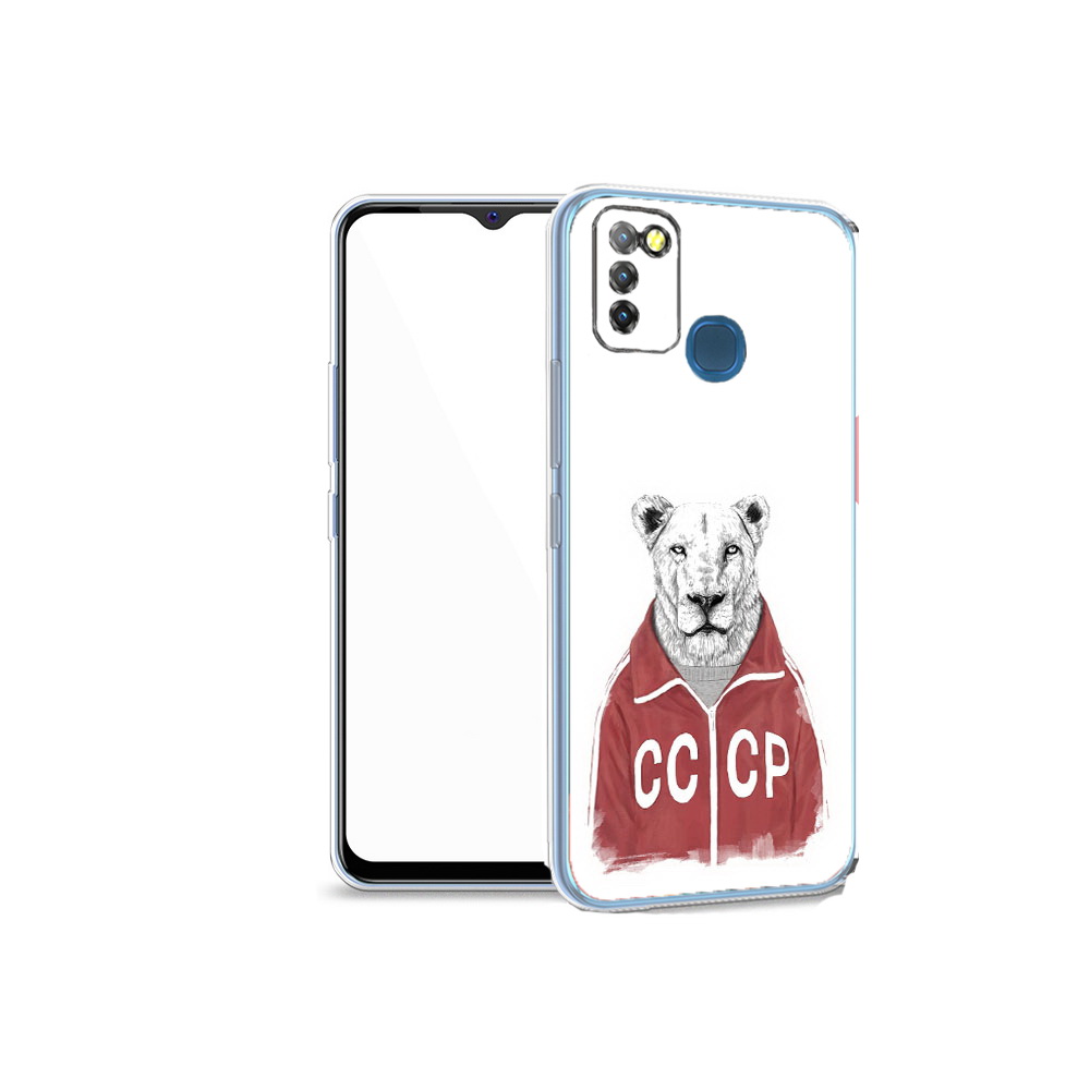 

Чехол MyPads Tocco для Infinix Hot 10 Lite львица ссср, Прозрачный, Tocco