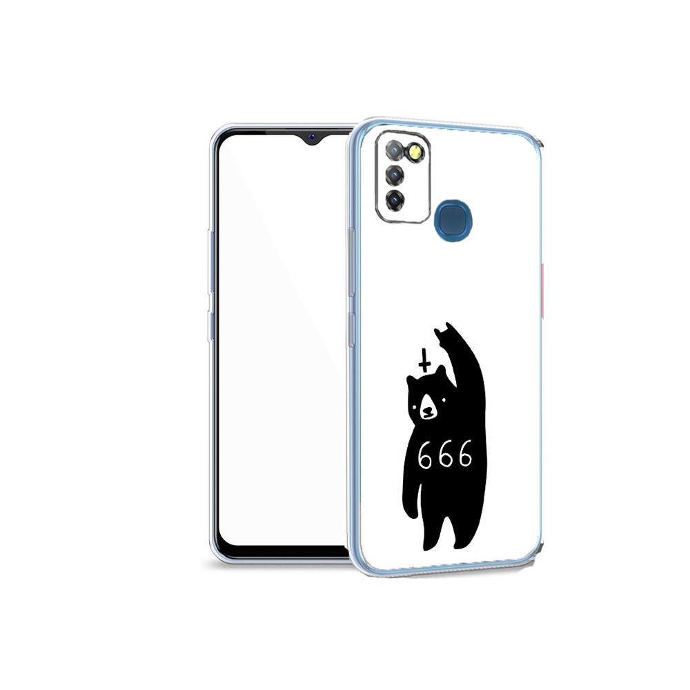

Чехол MyPads Tocco для Infinix Hot 10 Lite медведь 666, Прозрачный, Tocco