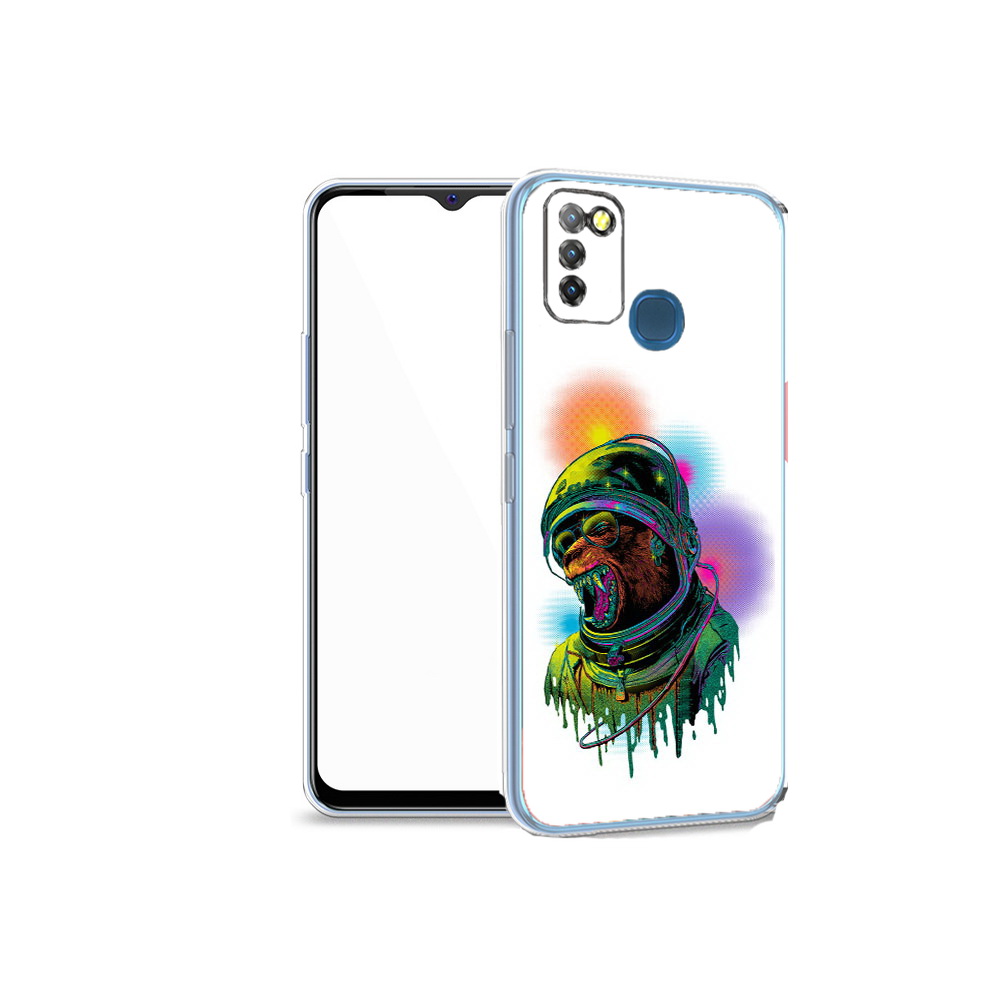

Чехол MyPads Tocco для Infinix Hot 10 Lite медведь космонавт, Прозрачный, Tocco