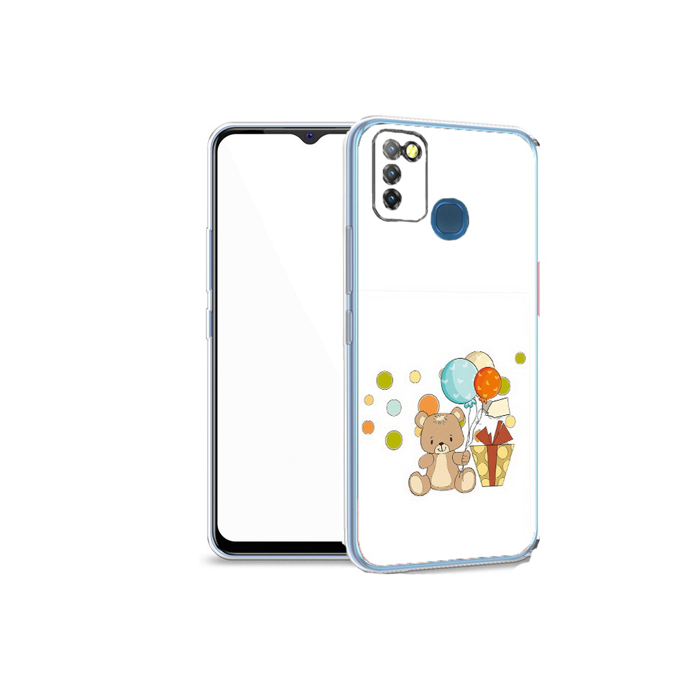 

Чехол MyPads Tocco для Infinix Hot 10 Lite медвеженок с подарком, Прозрачный, Tocco