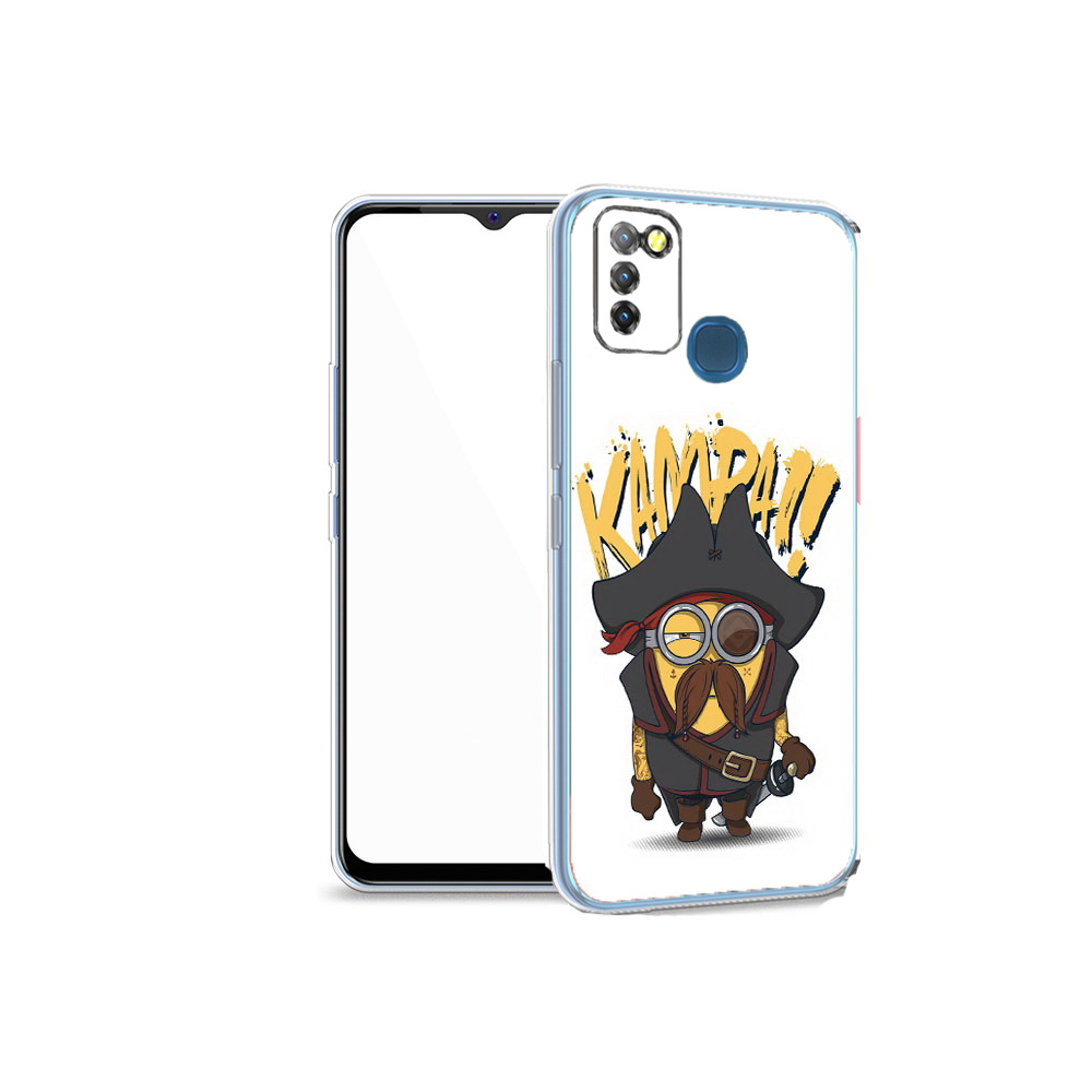 

Чехол MyPads Tocco для Infinix Hot 10 Lite миньон пират, Прозрачный, Tocco