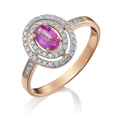 

Кольцо из золота р. , PLATINA jewelry 01-1309-00-107-1110-30, рубин\бриллиант, 01-1309-00-107-1110-30