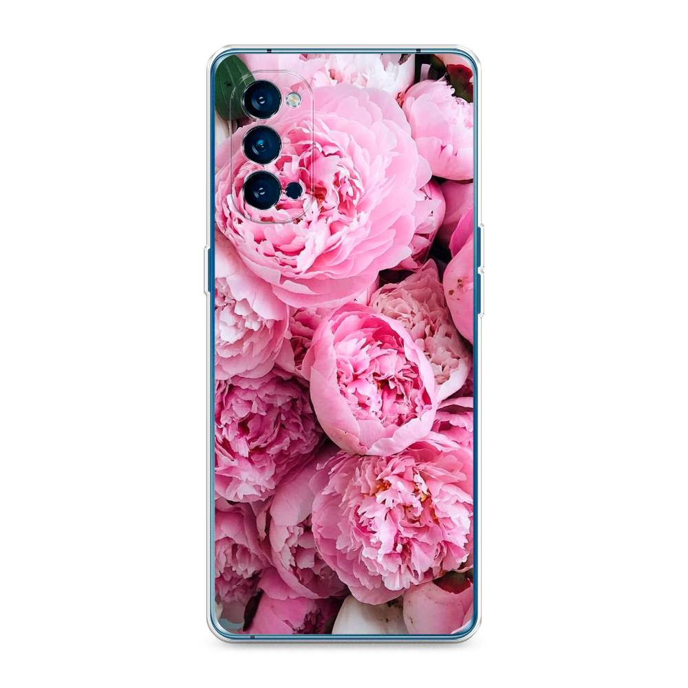 

Чехол на Oppo Reno 4 Pro 5G "Розовые пионы", Бежевый;розовый, 253750-2
