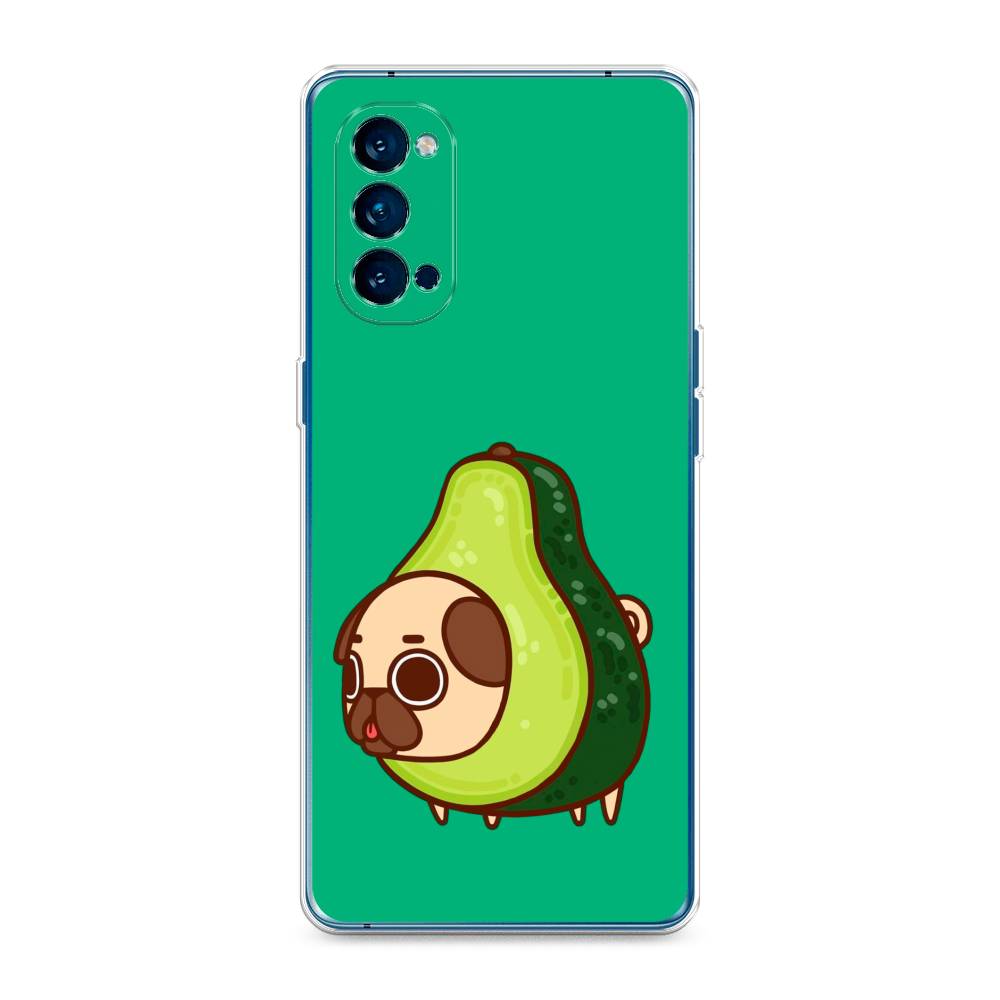 

Чехол на Oppo Reno 4 Pro 5G "Мопс авокадик", Зеленый, 253750-1
