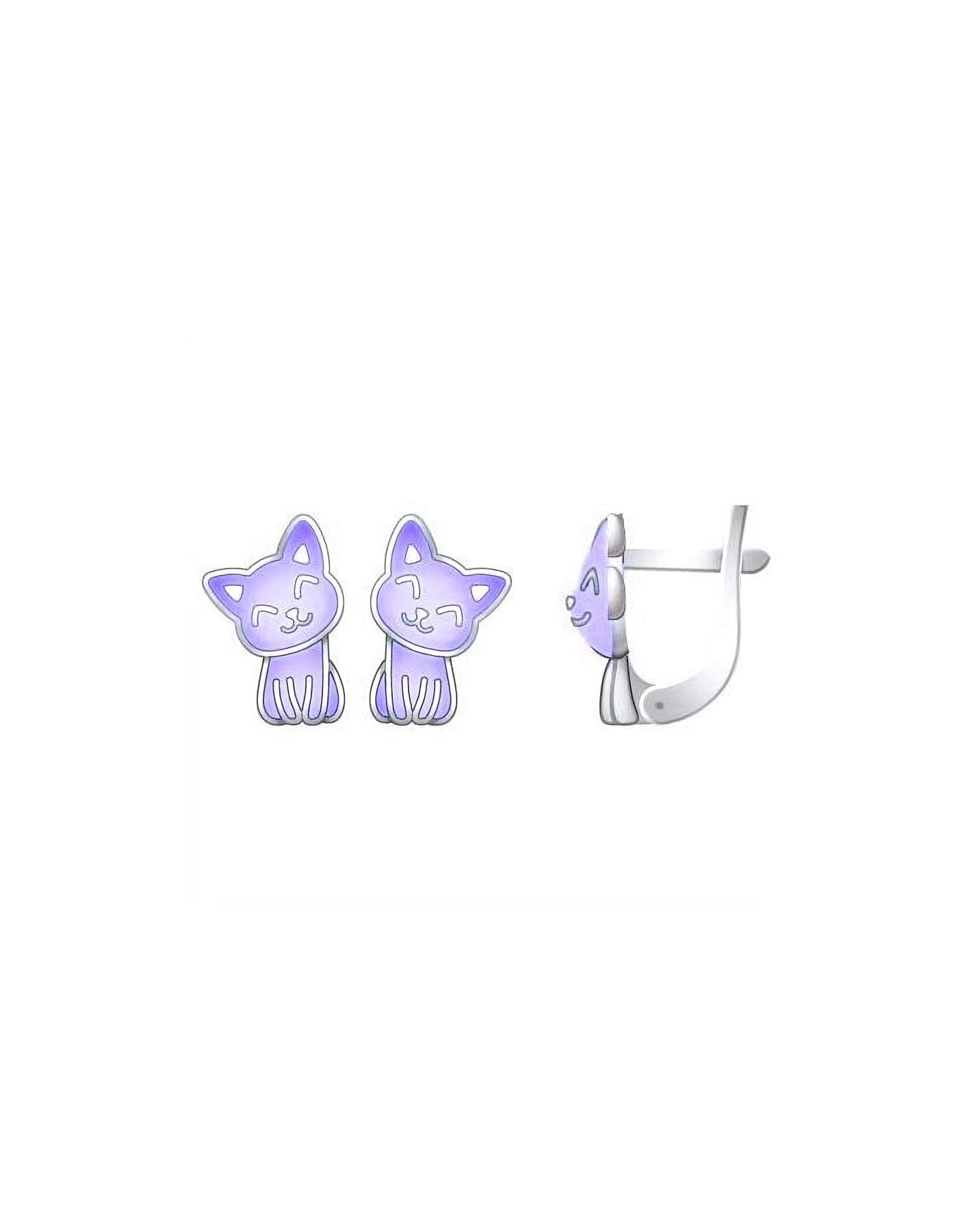 

Серьги из серебра TEO MAORI 80201670-60875, эмаль, 80201670-60875