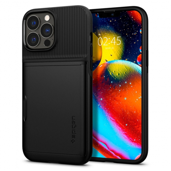 

Чехол Spigen Slim Armor CS для iPhone 14 Pro Max, черный (ACS04835), Slim Armor CS