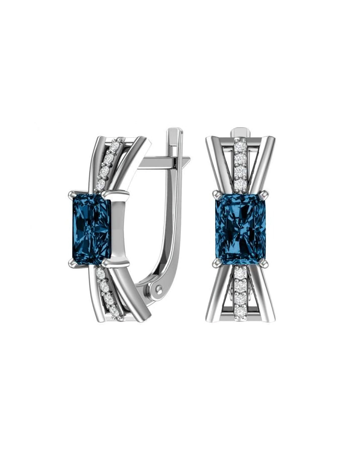 

Серьги из серебра TEO MAORI 82101367-04295, кварц искусственный, 82101367-04295