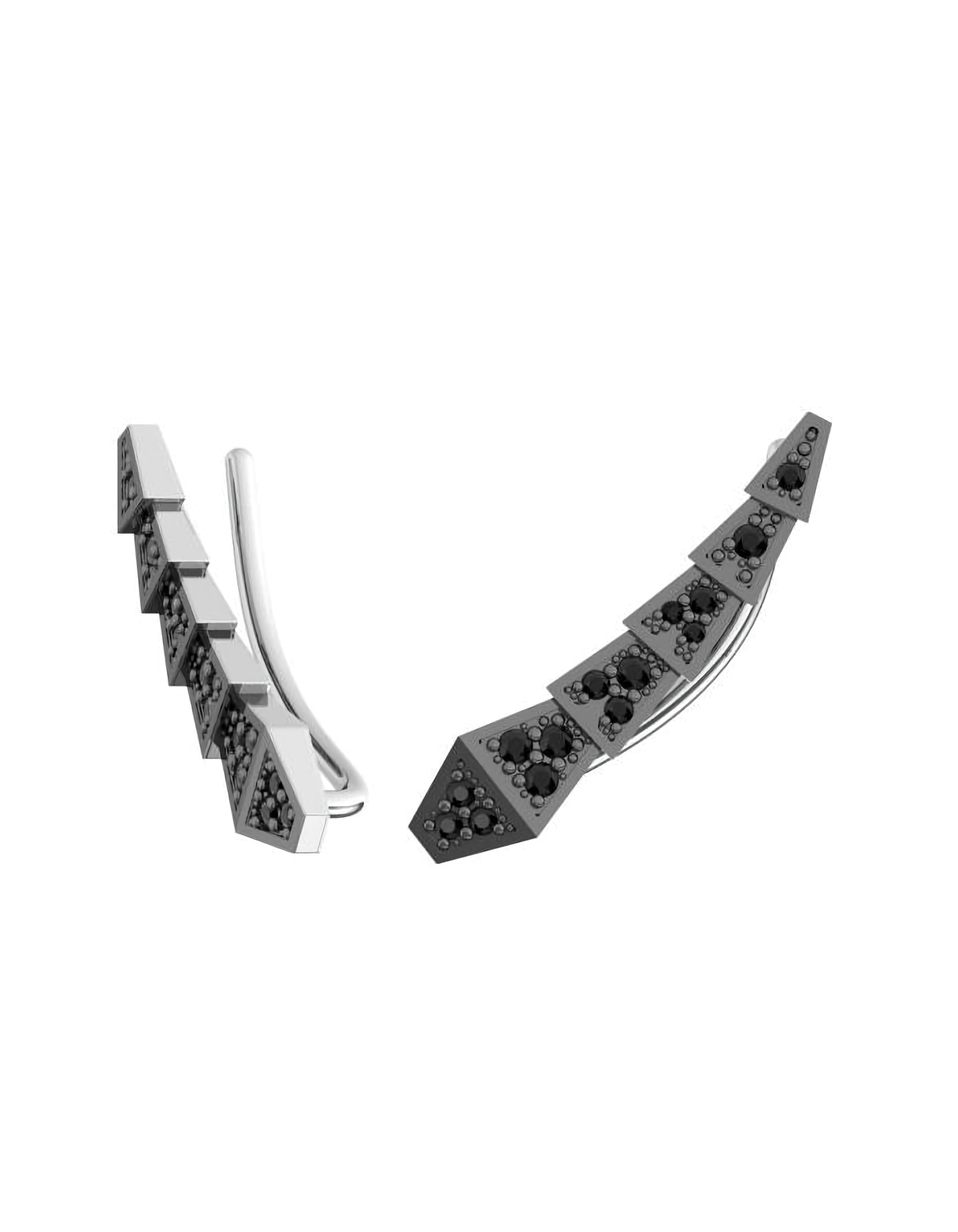 

Серьги каффы из серебра TEO MAORI 82101538-00205, фианит, 82101538-00205