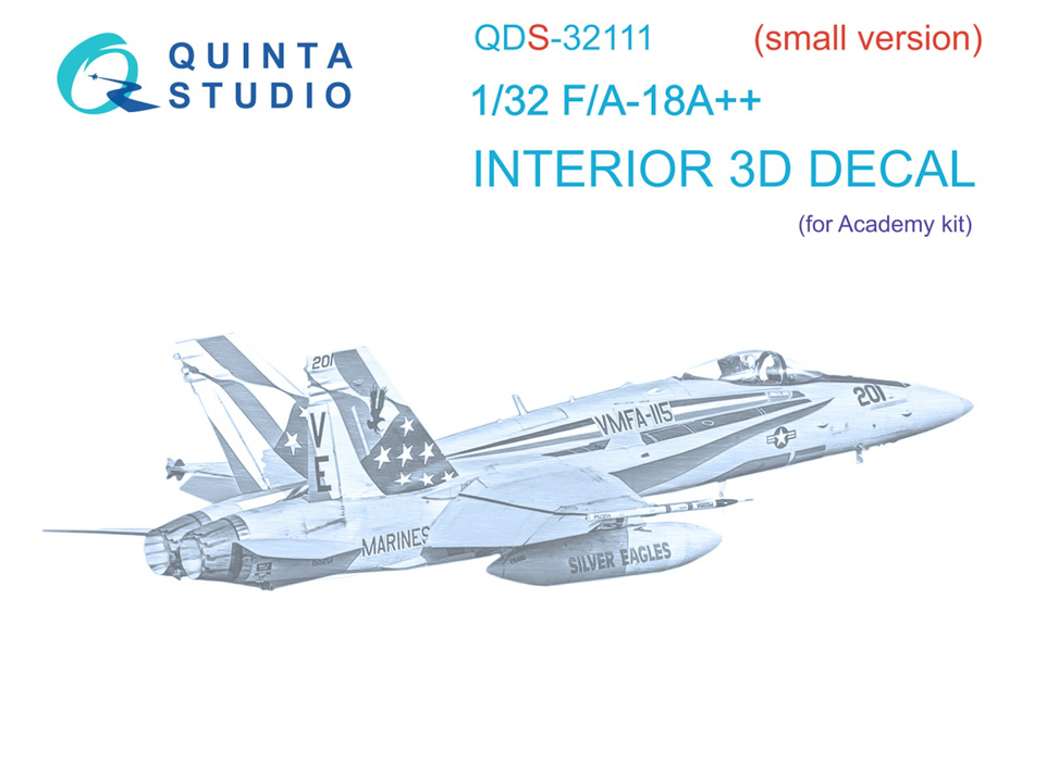 

QDS-32111 3D Декаль интерьера кабины F/A-18A Academy малая версия, Цветной