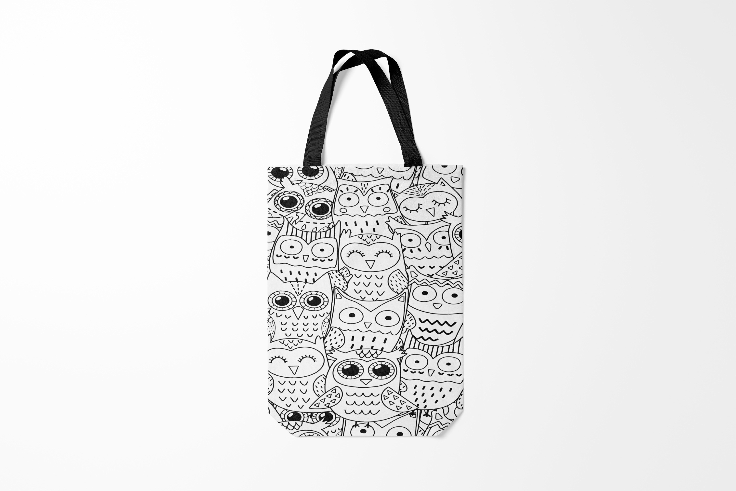 

Сумка шoппер унисекс Burnettie Совы Совушки pattern, белый, Совы Совушки pattern