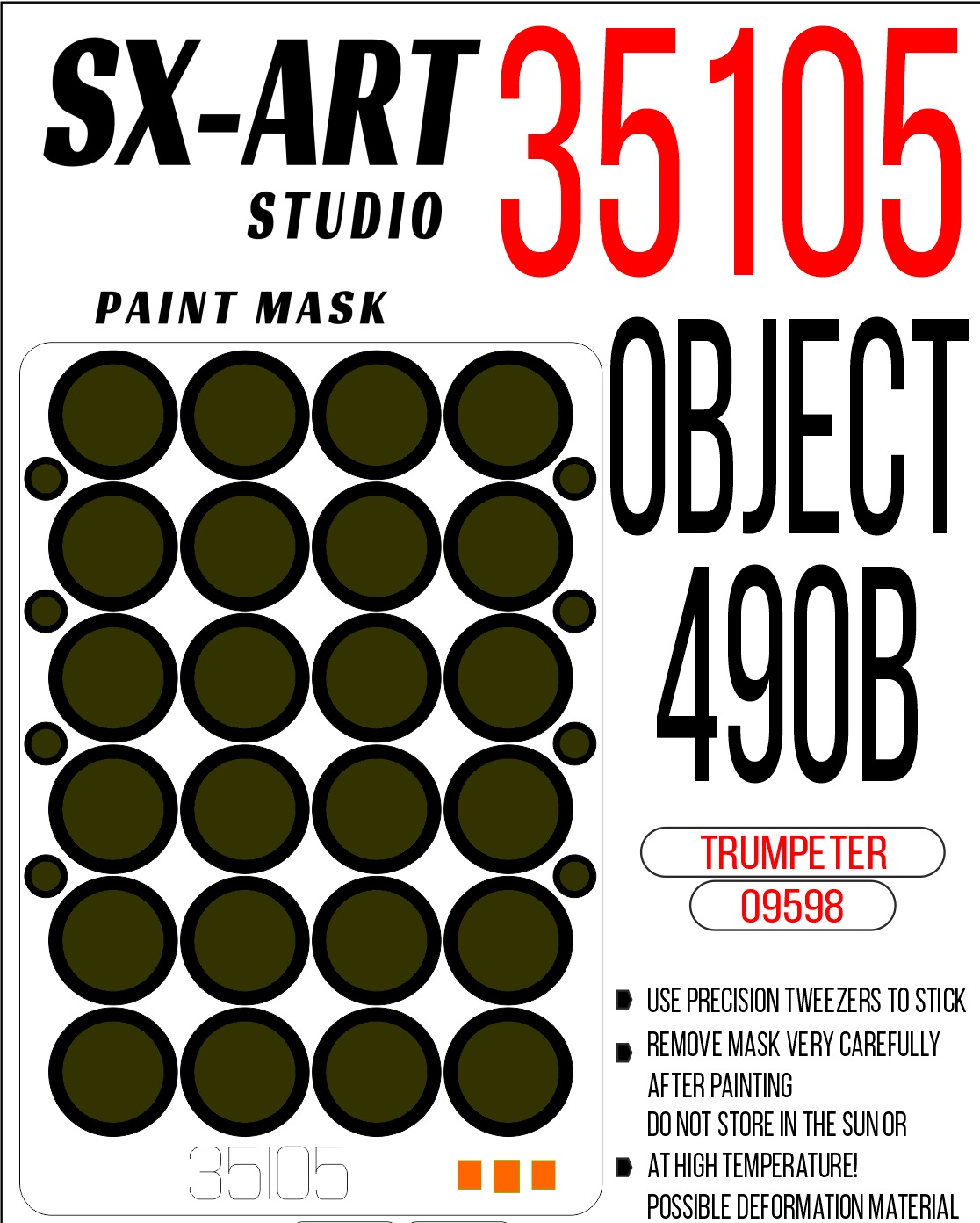 

35105SX Окрасочная маска Object 490B Trumpeter 09598