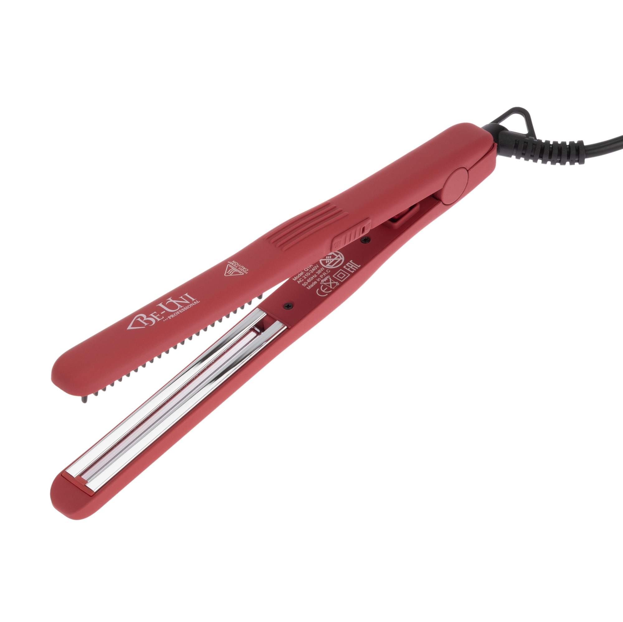 Выпрямитель волоc Be-Uni Q1R-1 красный антистатические парикмахерские расчески распутывают прямые щетки парикмахерская стрижка волос расческа инструмент для укладки волос