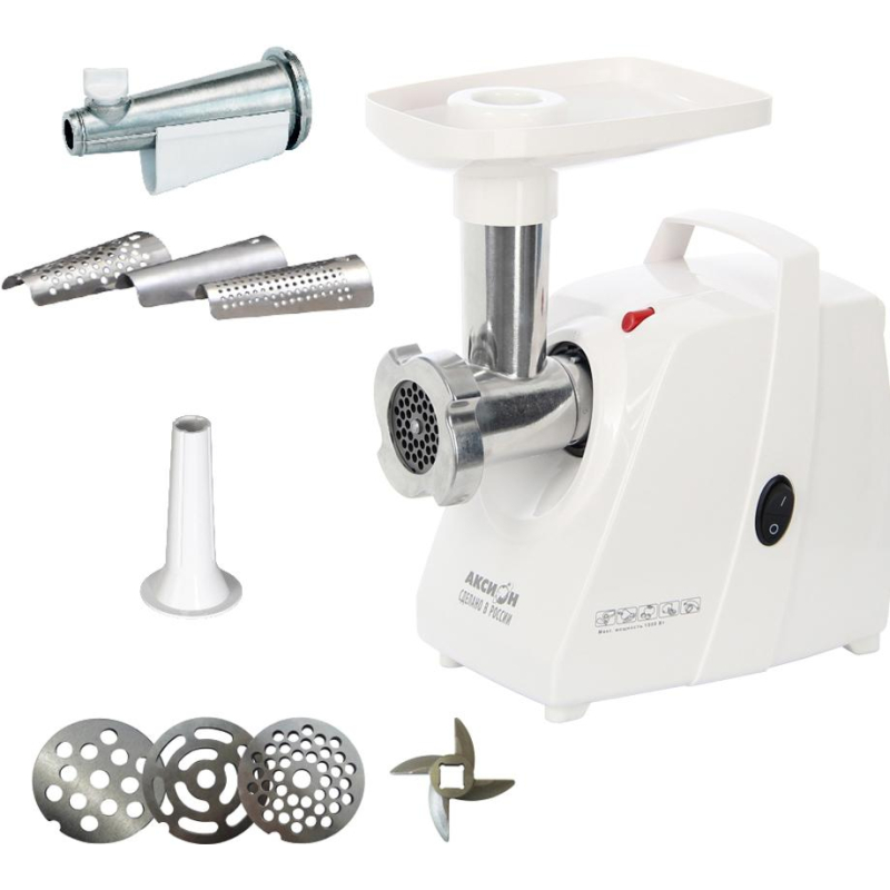 Электромясорубка Аксион М 34.04 230 Вт белый