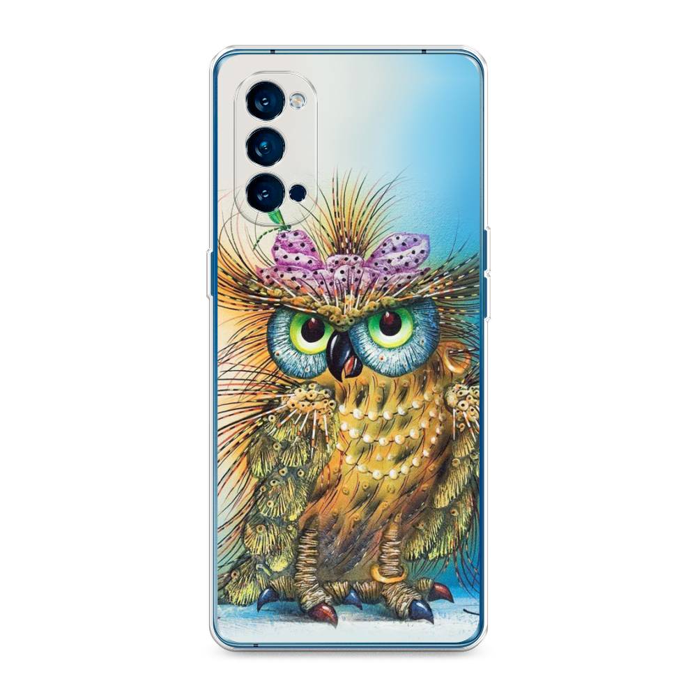 

Чехол на Oppo Reno 4 Pro 5G "Модная сова", Коричневый;голубой, 253750-1