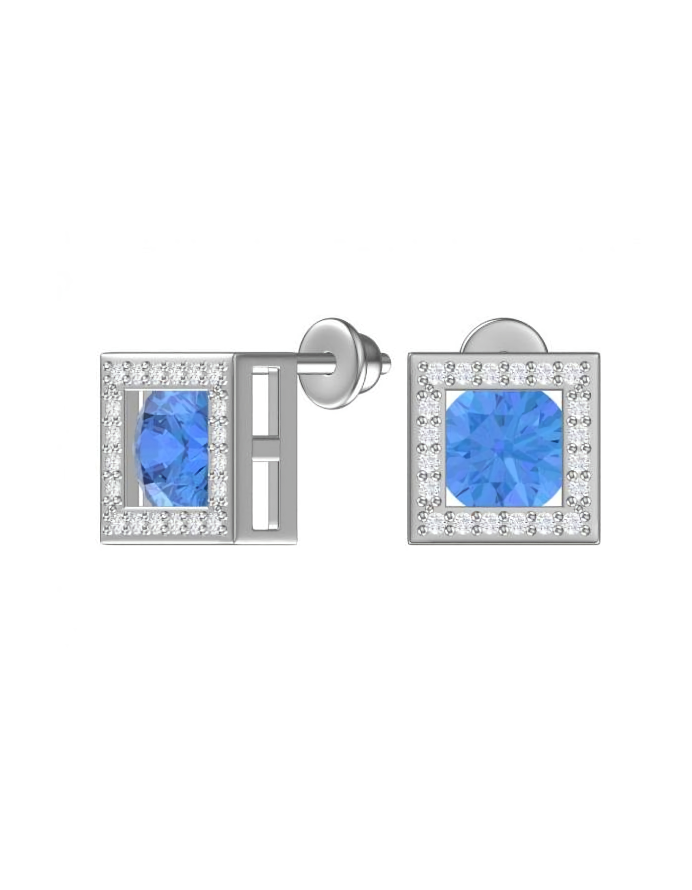 

Серьги пусеты из серебра TEO MAORI 86101436-05405, фианит, 86101436-05405