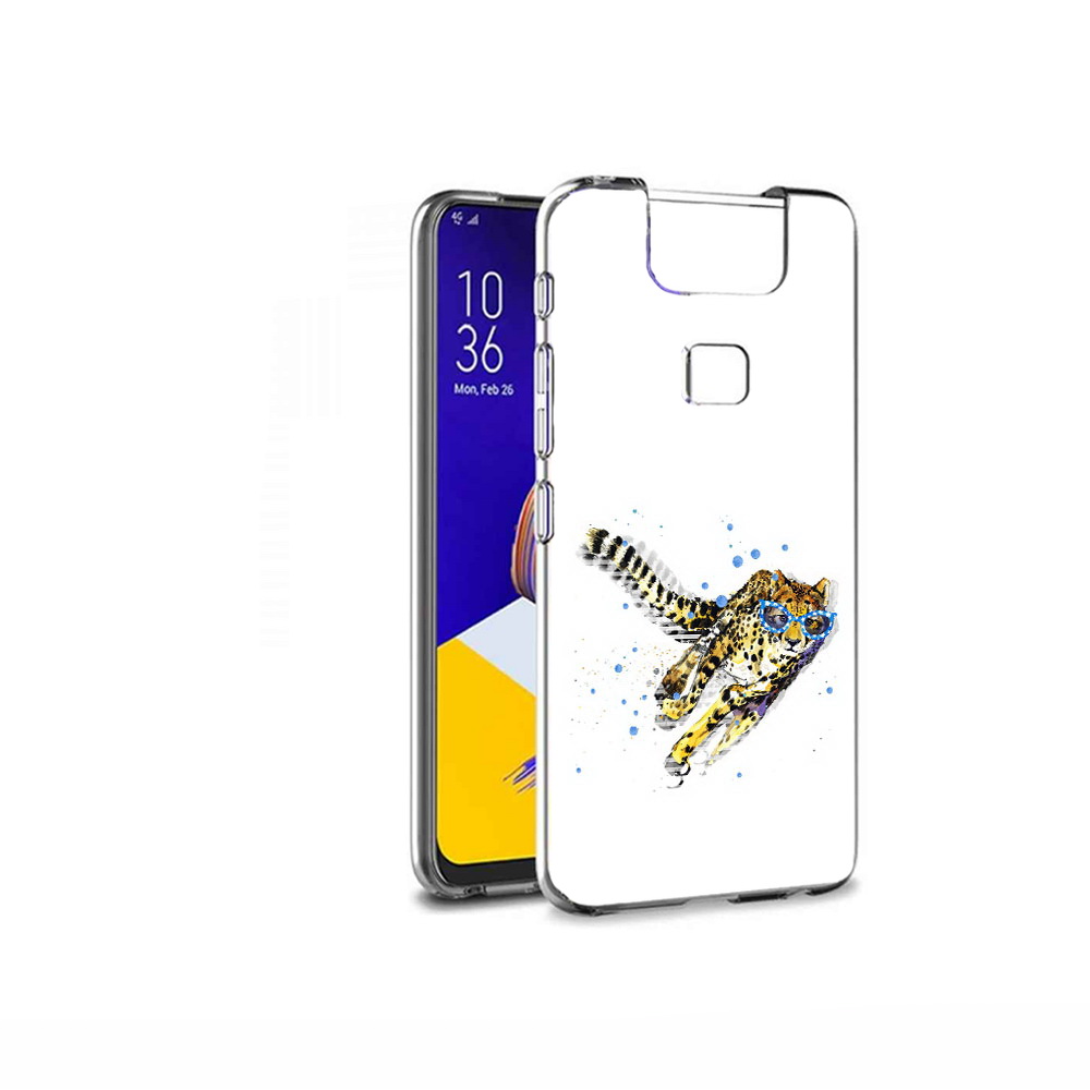 

Чехол MyPads Tocco для Asus ZenFone 6 (ZS630KL) гепард в очках, Прозрачный, Tocco