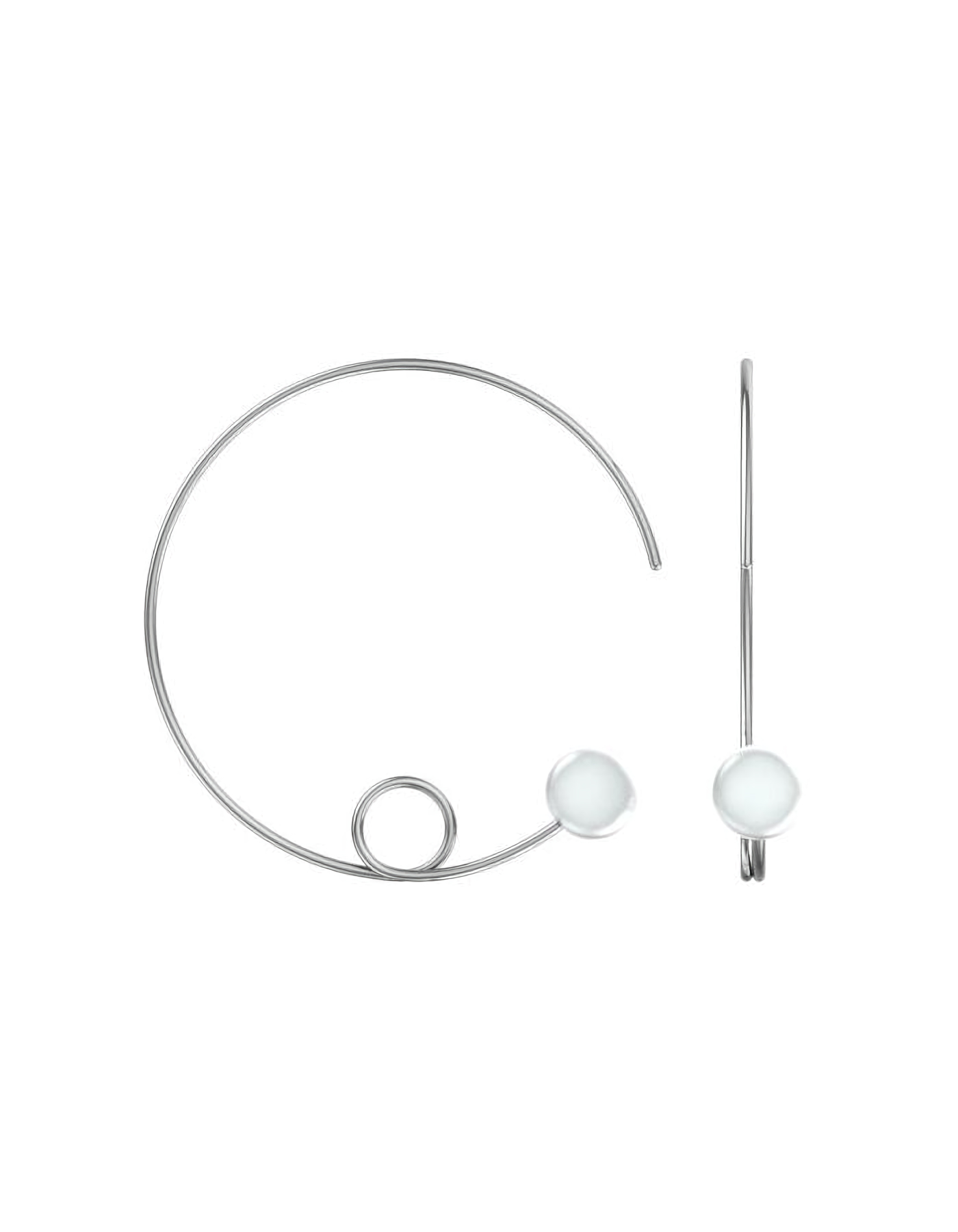 

Серьги продевки из серебра TEO MAORI 8A0211512-03675, жемчуг культивированный, 8A0211512-03675