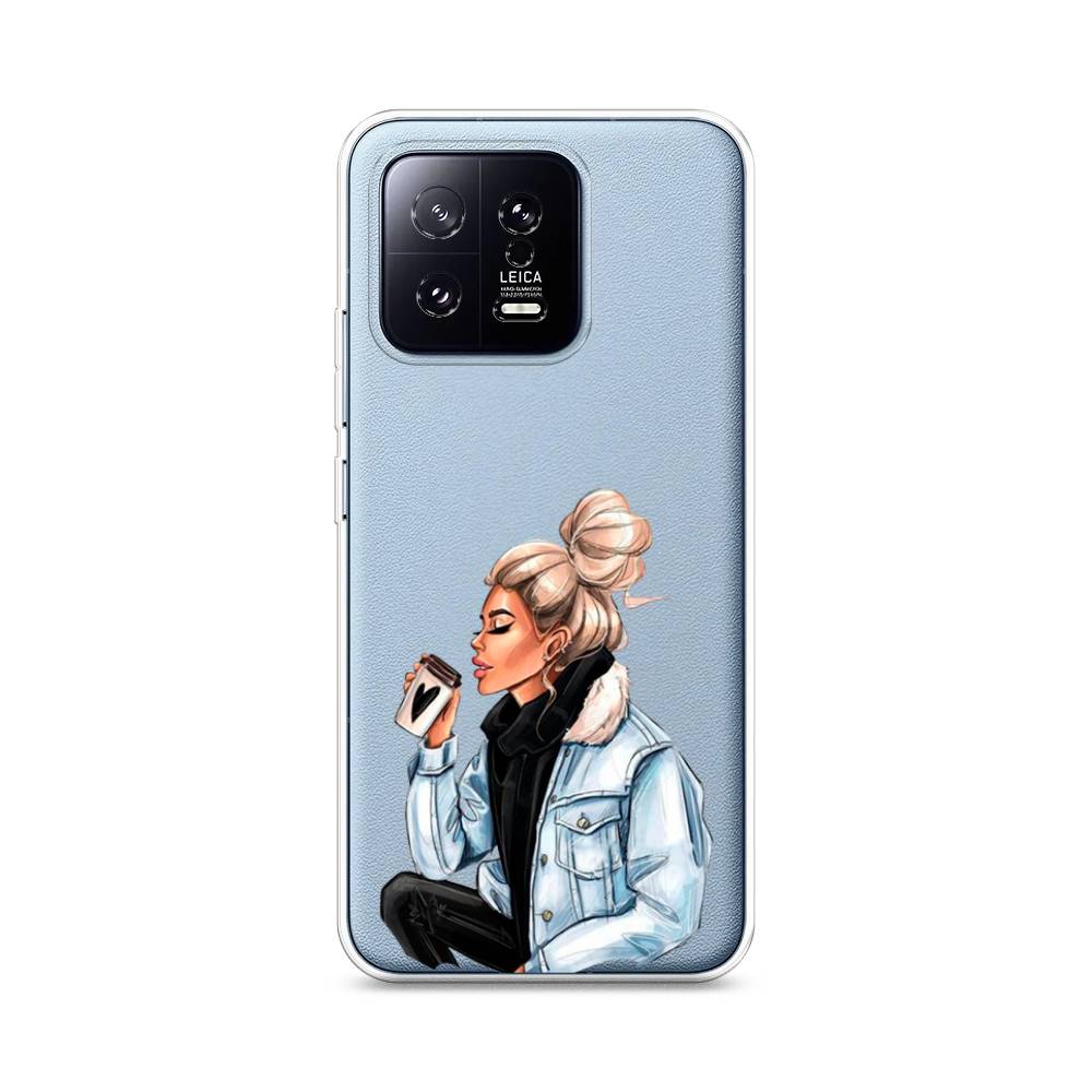 

Чехол Awog на Xiaomi 13 5G "Cute girl", Бежевый;черный;голубой, 317250-7