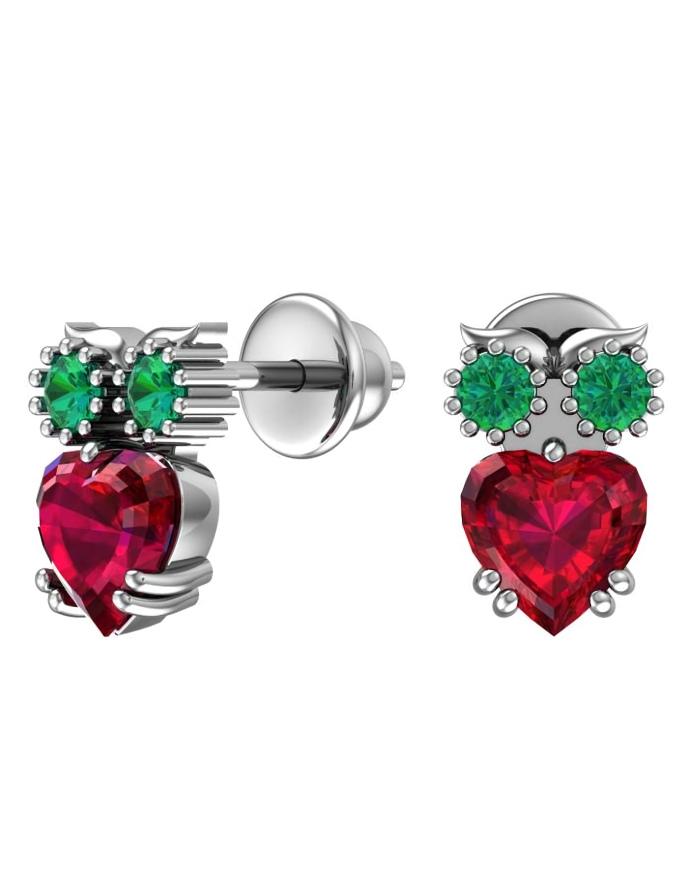 

Серьги пусеты из серебра TEO MAORI 8A6001421-04505, кварц искусственный, 8A6001421-04505
