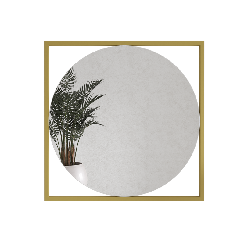 

Зеркало настенное KVADRUM Gold 78x78 см, для ванной, в золотой металлической раме, KVADRUM Gold