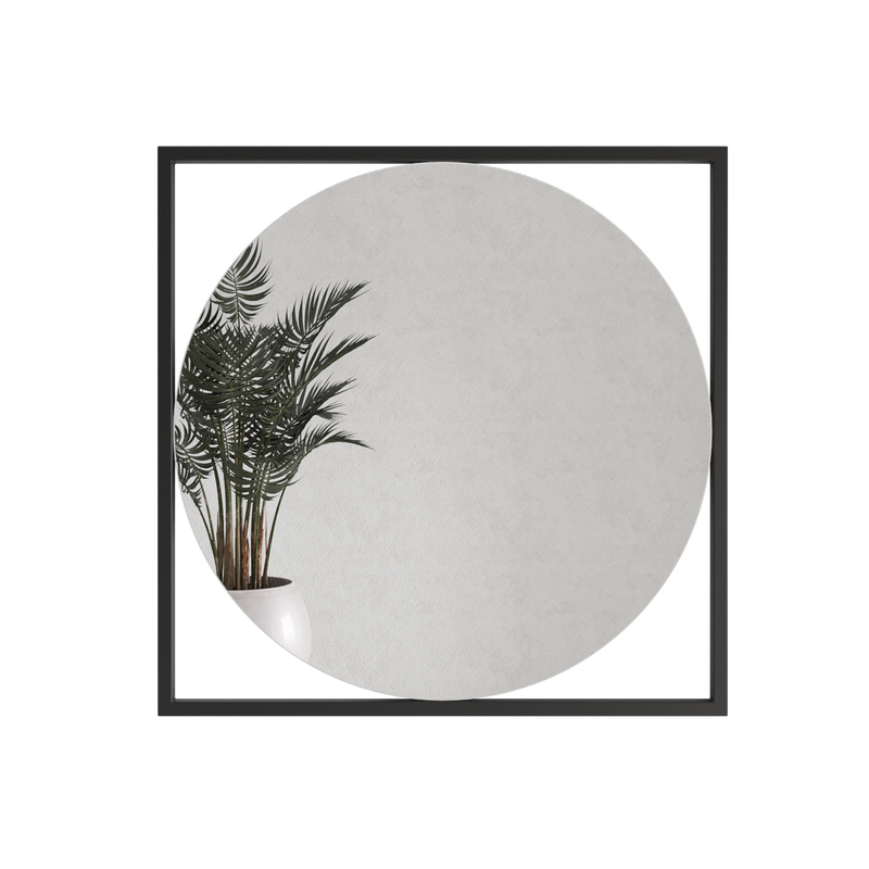 

Зеркало настенное KVADRUM Black 78x78 см, для ванной, в черной металлической раме, KVADRUM Black